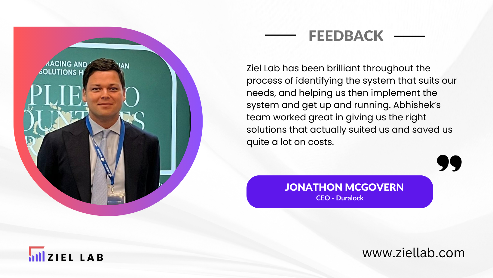 Duralock Testimonial